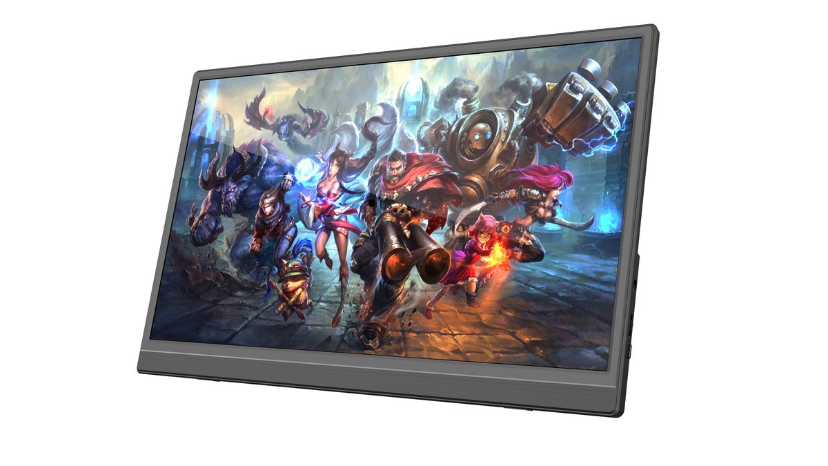 Tuff-Luv - 15.6" Portable Monitor with Stand Case – 1080P/4K UHD IPS Display - Black