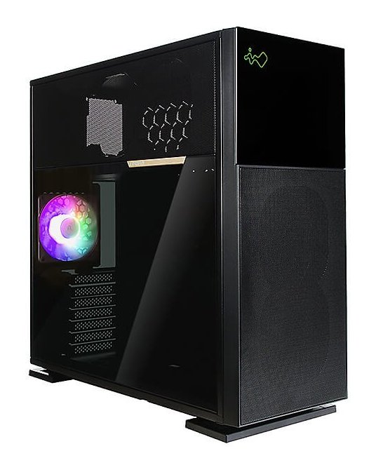 In Win 515 mid tower chassis - tempered glass , front aRGB logo display , 2x mesh panels with honeycomb vents , quick-release side panel removal button + magnetic side panel for upper chamber , 1.2 mm thick steel and tempered glass , dedicated top chambers design for heat separation , no psu (top placed) , support upto 385mm long card with anti-sag support ; 1x usb3 type C( Gen2x2 ) + 2x usb3 + audio in/out - 2/0x 3.5" + 2/4x 2.5" - 1x120mm luna AL120 aRGB fan upto 9 , support 4x radiators upto 360mm - E-ATX with 7x expansion cards