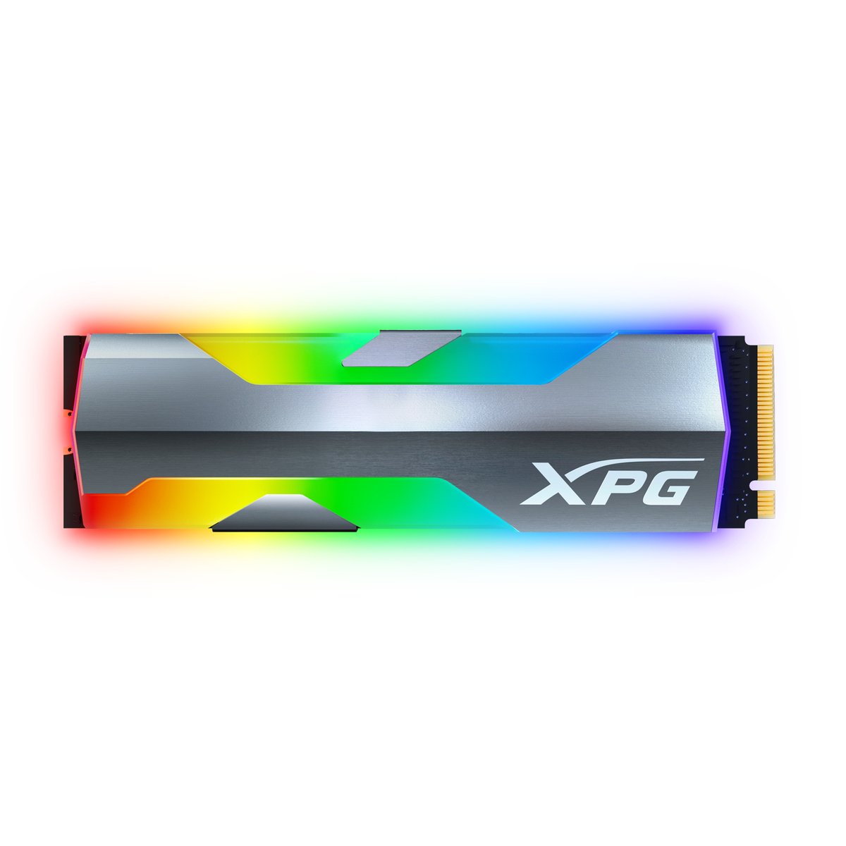ADATA ASPECTRIXS20G-500G-C 500Gb spectrix S20G series with cooling XPG heatsink+RGB led - nGff/M.2 3D TLC SSD with NVMe 1.3 PCIe Gen3 x4 mode , type 2280 -22x80x7.55mm , with 16Gb SLC + 512mb DDR3L caching , LDPC (Low Density Parity Check) ECC , with SRT+RST+256bit AES encryption , Realtek RTS5763DL 4-ch controller , burst performance read/write : 2500/1800 mb/sec ; random ioPS 4K read/write : 160000/170000 , 2millions MTBF with 300TB TBW - 5 years warranty