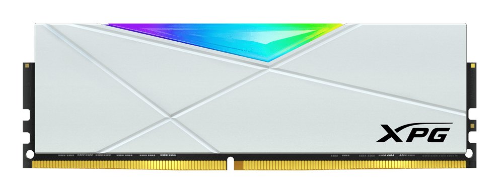 Adata AX4U32008G16A-SW50 RGB D50 White - 8Gb x1 , solid constructed metal heatsink ( 133.35x40x8mm ) , 10-layer PCB , support Intel + AMD XMP ( eXtreme Memory Profiles ) , Ddr4-3200 ( pc4-25600) , CL16 , 1.35v - 288pin - lifetime warranty