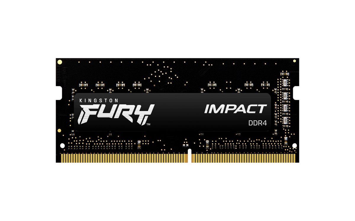 Kingston HX432S20IB2/8 / KF432S20iB/8 Ddr4 Nb so-dimm hyperX Impact black , 3200 (pc4-25600) , 8Gb , single rank x8 , CL20 - 260pin , 1.2V - lifetime warranty - Retail pack