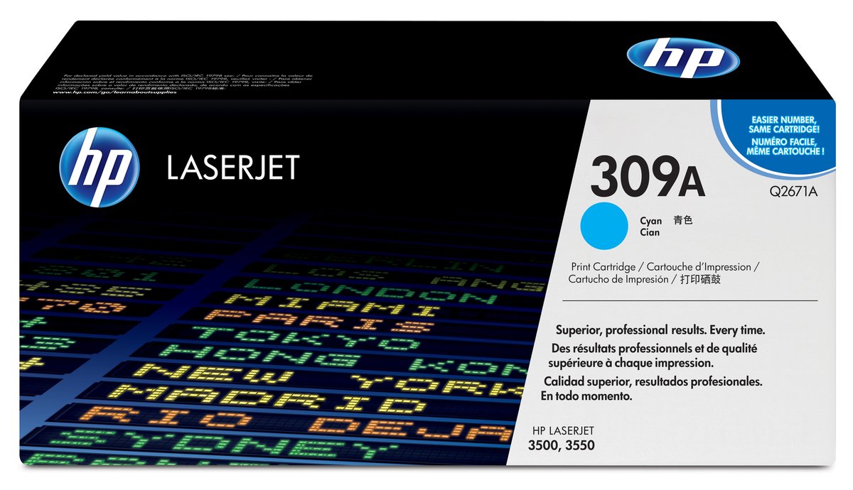HP Q2671A no.309a Cyan toner , 4000pages - for HP color laser 3500 series , 3550 series