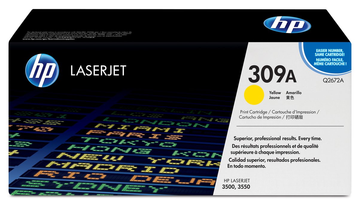 HP Q2672A no.309a Yellow toner , 4000pages - for HP color laser 3500 series , 3550 series