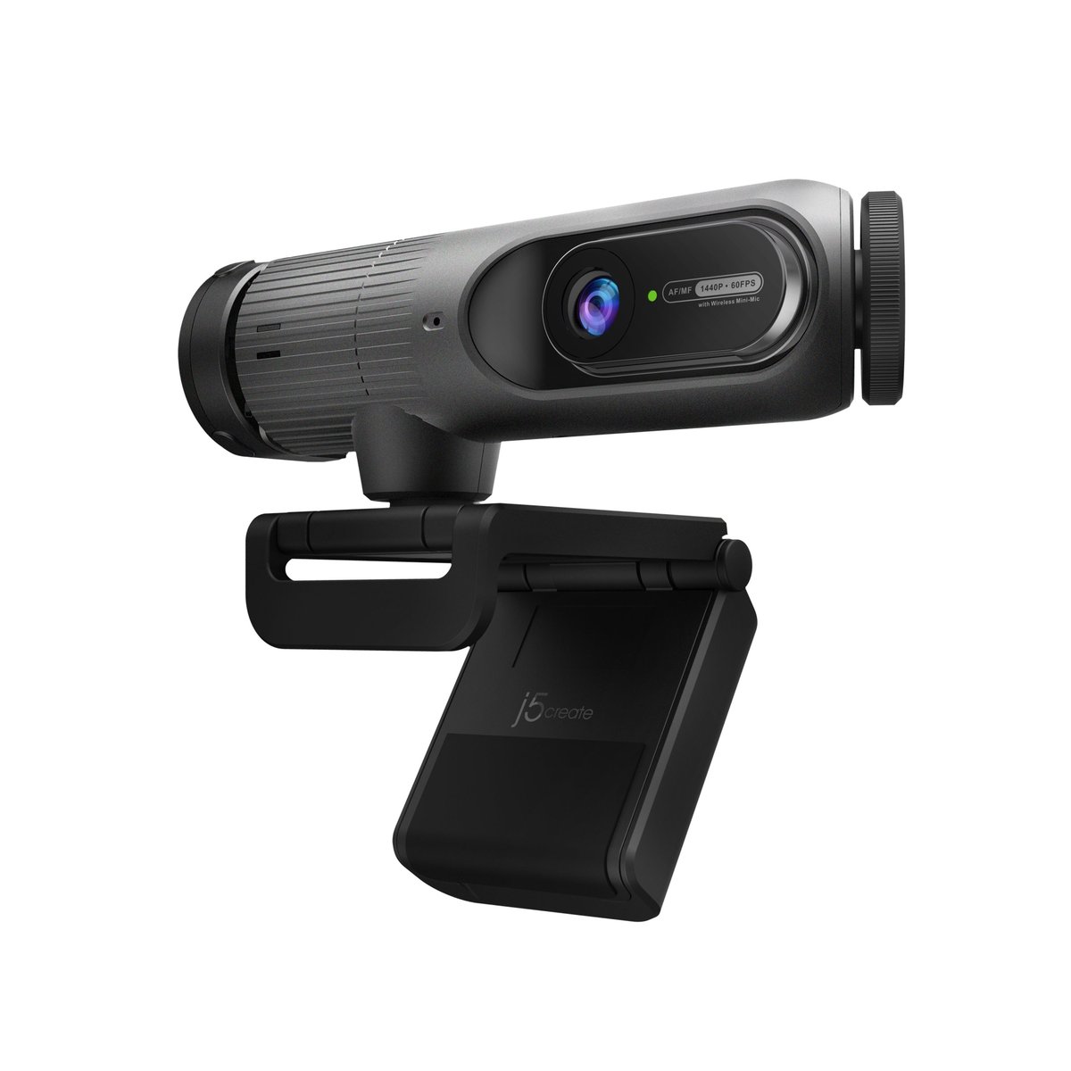 J5 JVU300 JVU300 2K Ai-powered webcam with wireless microphone / remote control - support auto + manual focus , 360 rotation , built-in privacy lens cover - support 2K HD @60fps + H.264 video decoding , tripod / clip mountable or desktop stand , 87 field of view - usb type-A or type-C- Ai for tracking presenter's movements and keeps them centered or tracking the presenter and highlighted object in PiP mode- wireless remote conteol with mic + 2 buttons for Ai/PiP + mute/on/off