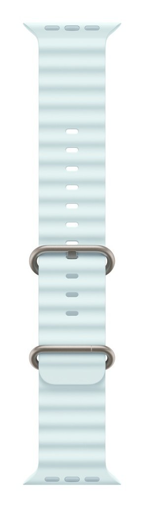 Apple 49mm Ice Blue Ocean Band - Natural Titanium Finish