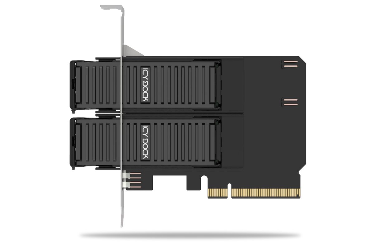 ICY DOCK Icydock 312M4P 2x m.2->pcie4x4