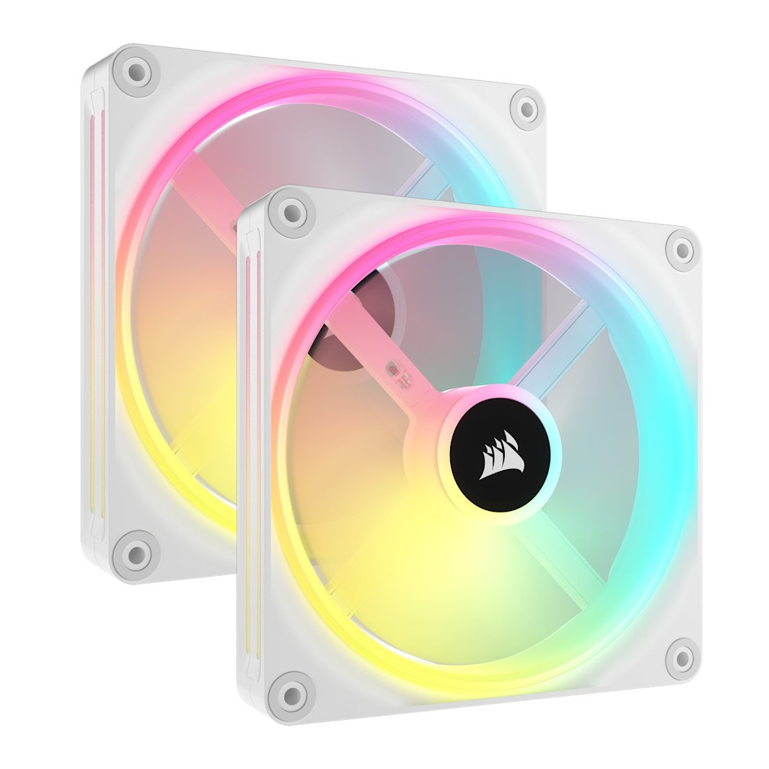 Corsair QX140 Wh rgb iCUE link x2