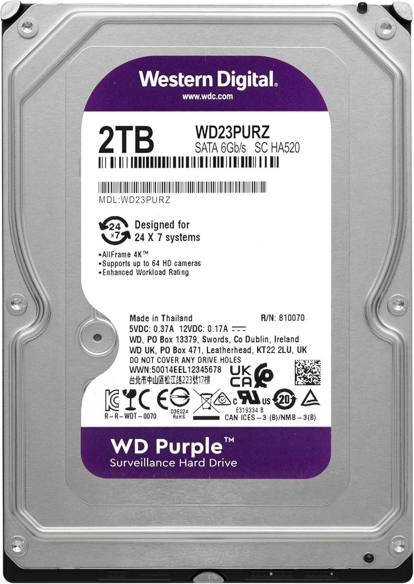 Western Digital WD22/3PURZ 2Tb Purple 5400/256