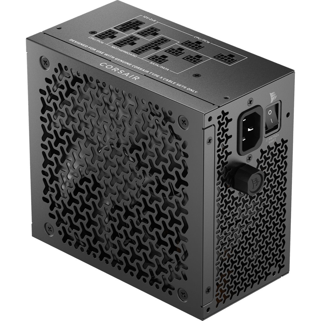 Corsair RM Series™ RM750x Shift — 750 Watt 80 PLUS Gold Fully Modular ATX PSU; ATX 3.1; PCI-E 5.1; 10yr Warranty