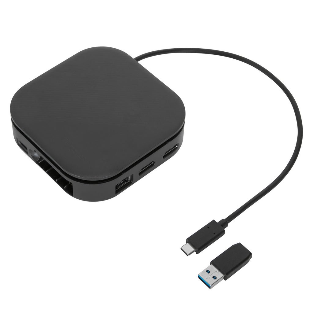 Targus - USB-C and USB-A Dual HDMI Docking Station with 80Watt Power Pass Through - Black