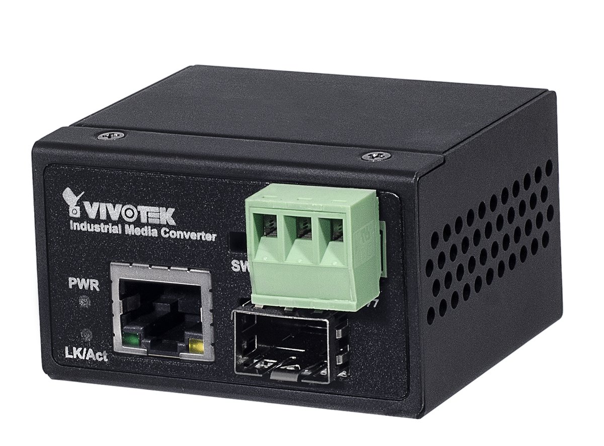 VIVOTEK Industrial 1xFE + 1xFE SFP Media Converter