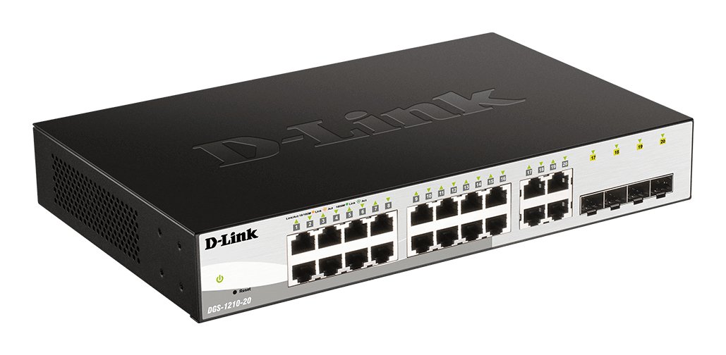 D-Link Consumer D-Link 16 Port + 4 Gigabit SFP Ports Smart Switch