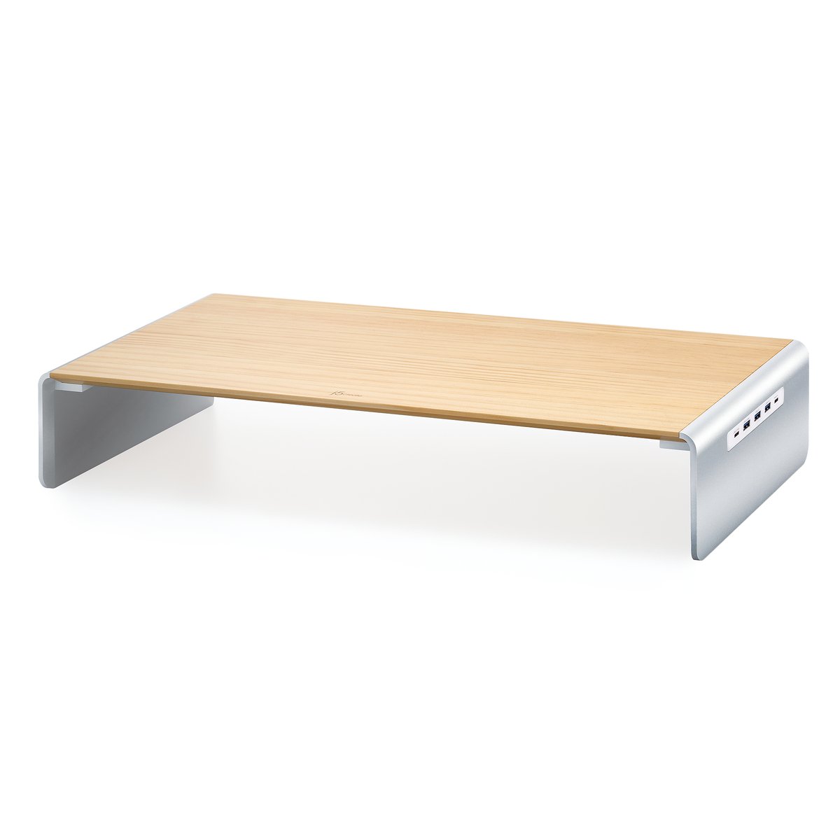 J5 Create JCT425 8-in-1 USB Type-C PD Docking Station - 5x Usb3.0 hub + 1x type-C ( PD3.0 100w fast charge ) + HDMi ( upto 4K@30Hz ) + notebook/lcd Stand with cable management , aluminum + handmade solid wood finish , 534x95x248mm - usb-powered