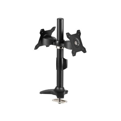 Aavara Ti022 flip mount for 2x lcd ( double sided ) - grommet base , ideal for PoS application with mirror image , support optional TCB12 extended pole for extra LCD - 20 tilt & swivel angle adjustable , 90 rotation pivot for landscape or portrait , height adjustable , with ExperTorque technology , smart cable management , aluminum alloy/Steel , VESA mounting : 100x100 / 75x75mm , support up to 2 x 24"/12Kg