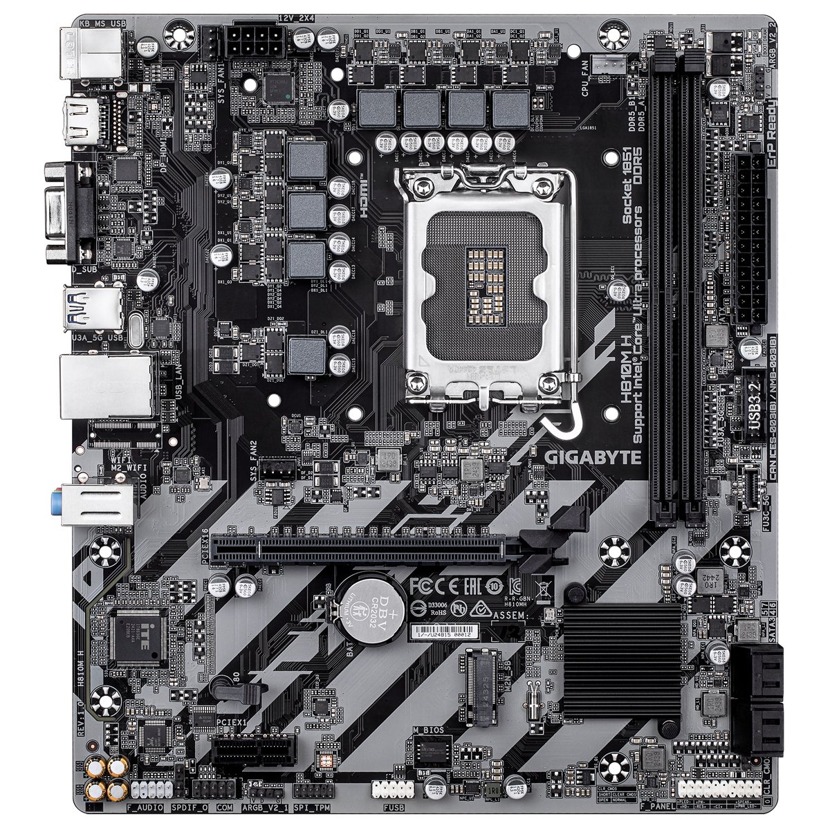 Gigabyte H810M H / H Gen5 - 2x DDR5, 1x M.2, LGA1851, mATX