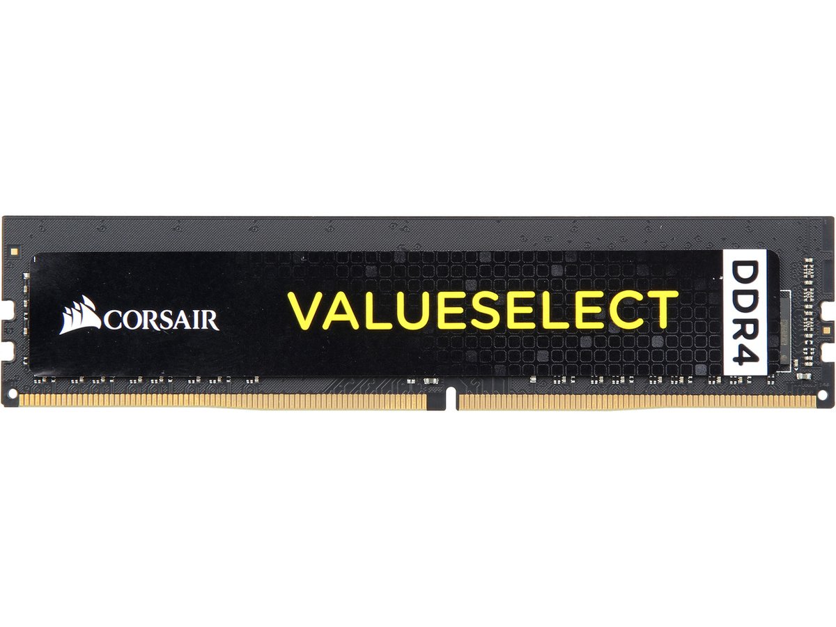 Corsair CMV4GX4M1A2666C18 value select , 4Gb - support Intel XMP ( eXtreme Memory Profiles ) , Ddr4-2666 ( pc4-21300) , CL18 , 1.2v - 288pin - lifetime warranty