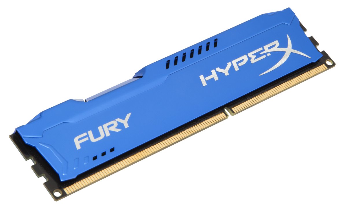 Kingston hyper-x Fury HX318C10F/4 / fury beast KF318C10B/4 with asymmetrical Blue heatsink , 4Gb , ddr3-1866 , CL10 , 1.5v - 240pin - lifetime warranty