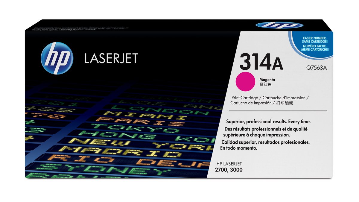 HP Q7563A no.314a Magenta toner , 3500pages - for HP color laserjet 2700series, 3000 series