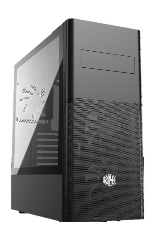 Cooler Master MasterBox CM695 ATX Case with Tempered Glass Left Side Panel, Built-In 5.2” Optical Disc Drive and 2X 120mm (Front) + 1X 120mm (Rear) Pre-Installed Fans – Black Colour