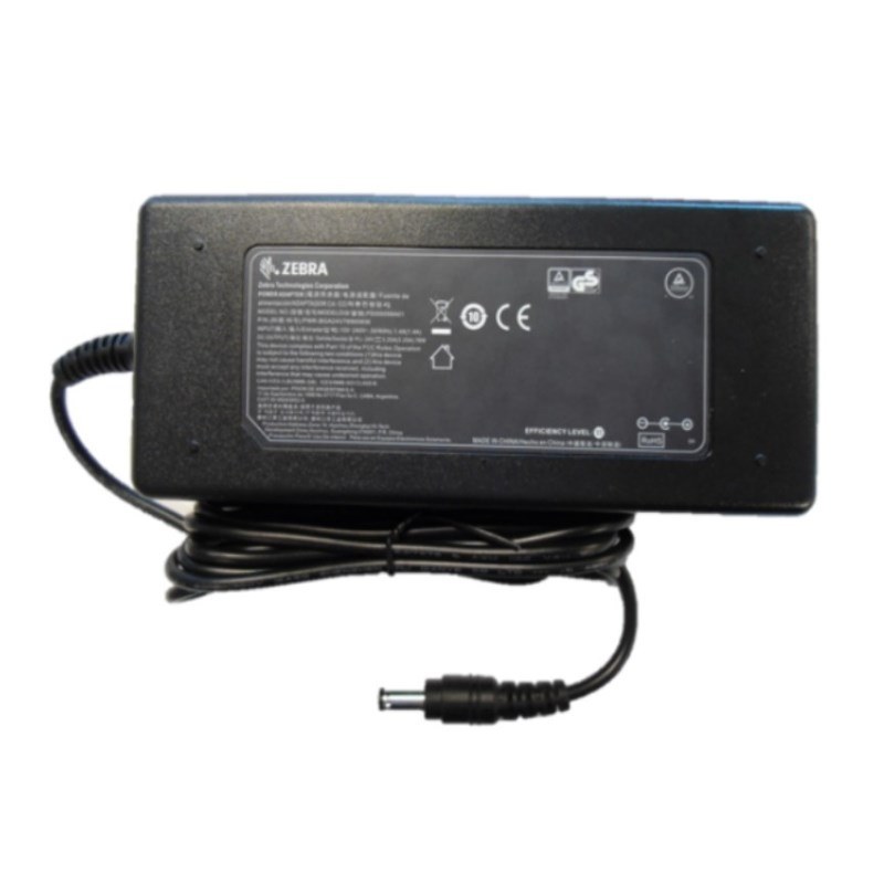 Zebra AC/DC POWER SUPPLY. 5.5/2.5 PLUG. AC INPUT: 100-240V; 1.4A. DC OUTPUT: 24V; 3.25A; 78W. REQUIRES: COUNTRY SPECIFIC GROUNDE