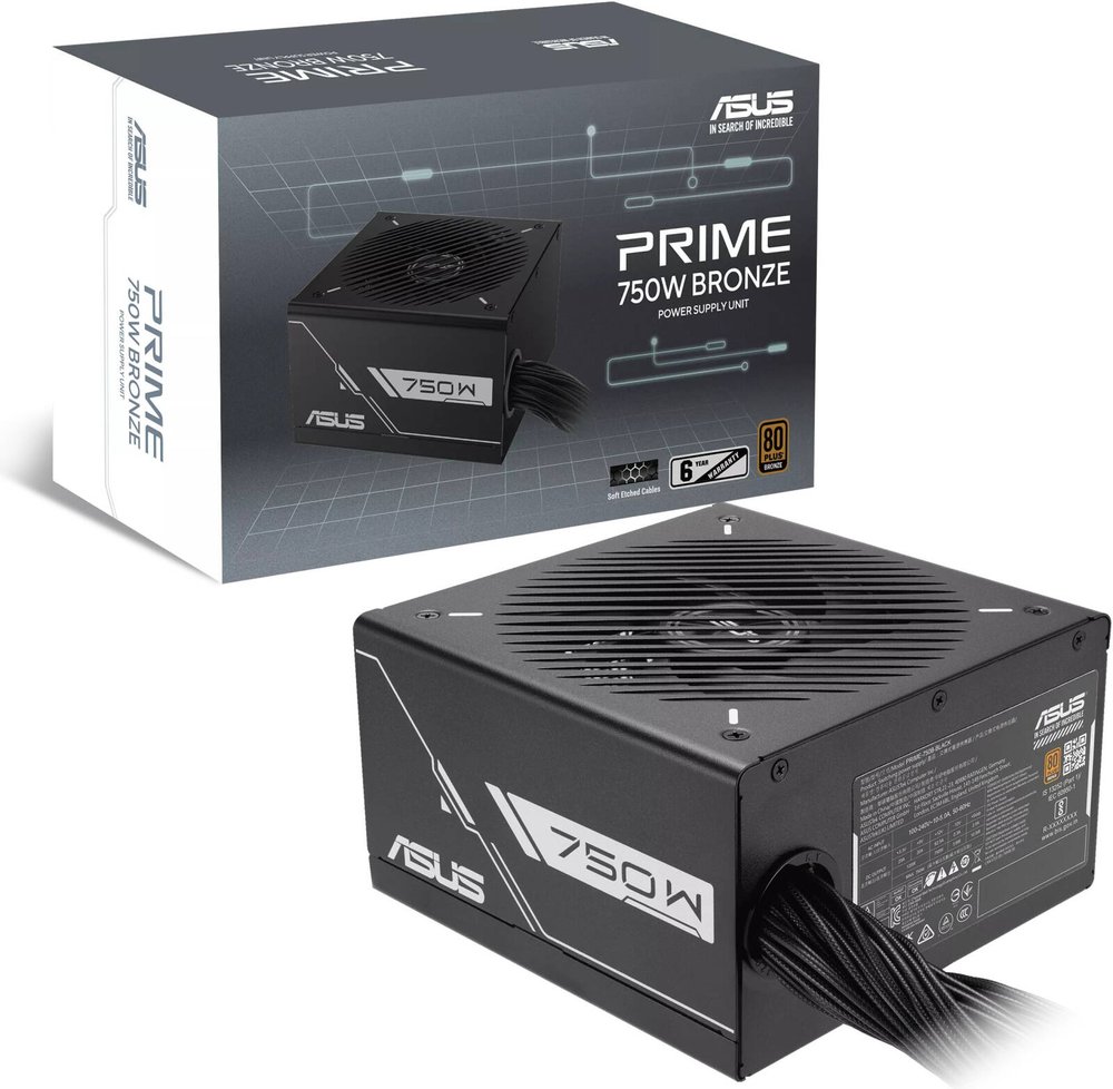 ASUS OP ASUS PSU/PRIME 750W/Non-modular/80 Plus Bronze/ATX12V/Black/ 6 year warranty/
