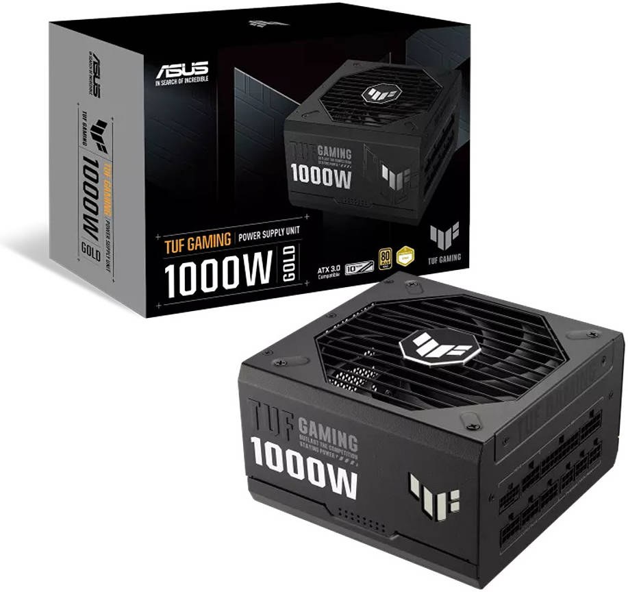 ASUS OP 'ASUS PSU/1000W/Fully modular/80 Plus Gold/10 years warranty.