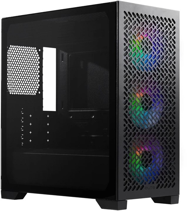 Cooler Master Case Masterbox 302 + PSU MPW-6001-ACBW-BE1; Tempered Glass Side Panel; preinstalled 3 x 120mm fans; Black