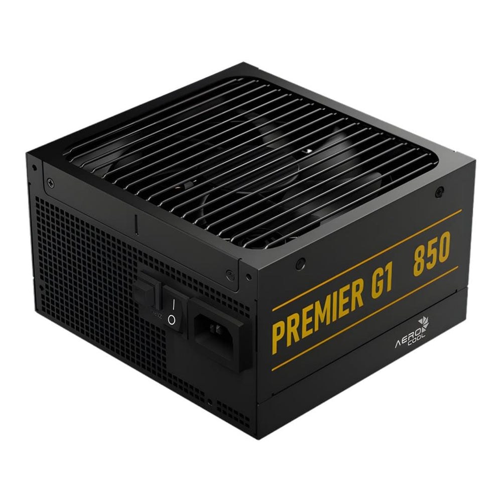 Aerocool Premier G1 Gold 850W PSU - ATX 3.1 PCIe5.1 - ATX 24 PIN; 1x 4+4PIN CPU; 1x CPU 8PIN; 12x SATA; 2x PATA; 4x PCIe 6+2PIN