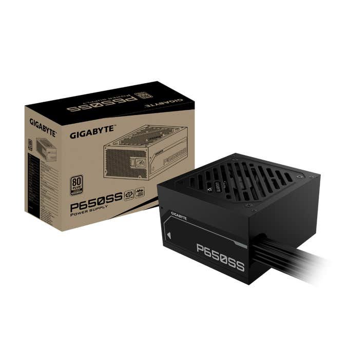 Gigabyte GP-P650SS 650w 80plus Silver - Intel ATX 12V v3.0 (ATX3.1 compatible) - 24pin ( 4pin detachable ) , 2x EPS12V , 2x 8pin (2+6) PCI-E power , 5x SATA + 3x 4pin molex, flat all black cable design , 120mm FDB fan ( Fluid Dynamic Bearing ) - with OCP / OVP / UVP / OPP / SCP / OTP protections , 3 years warranty - no power cord