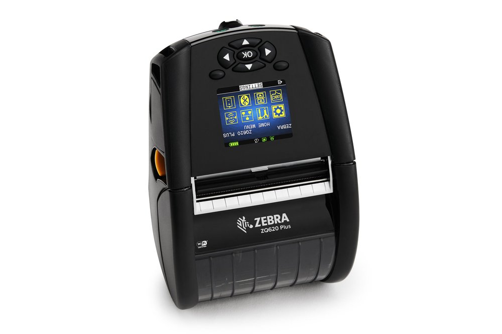 Zebra DT Printer ZQ620 Plus 3''/72mm; English fonts;Dual 802.11AC / BT4.x; Linered platen; 0.75'' core; Group E; Shoulder strap;