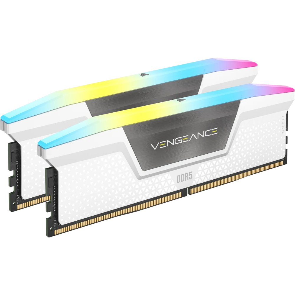 Corsair VENGEANCE RGB DDR5 32GB (2 x 16GB) DDR5 6000 CL38-44-44-96 1.35V Intel XMP & AMD EXPO - White