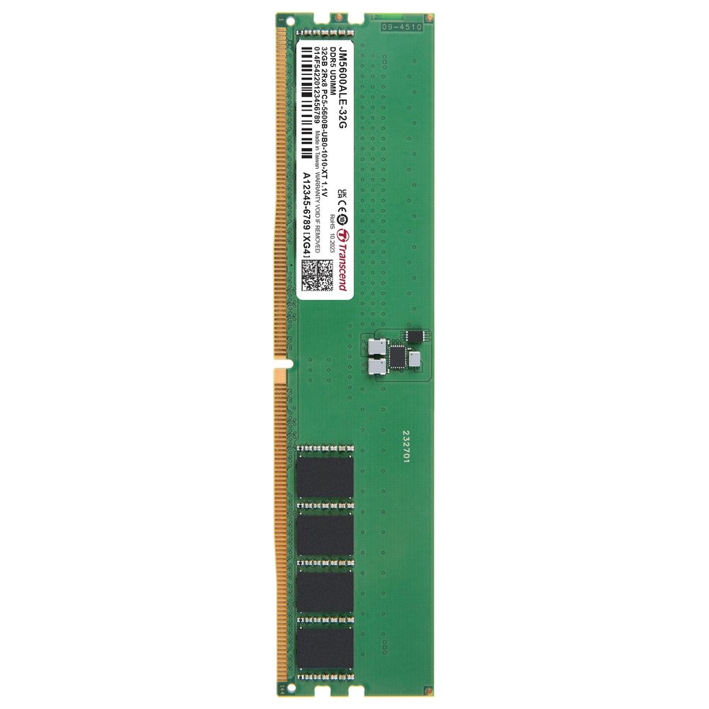 TRANSCEND JET MEMORY 32GB DDR5-5600 Unbuffered DESKTOP Long-DIMM 2RX8 CL46 (2Gx8)x16