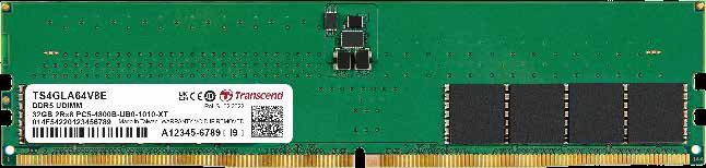 TRANSCEND 32GB DDR5-5600 ECC DIMM 2Rx8 2Gx8 CL46 1.1V