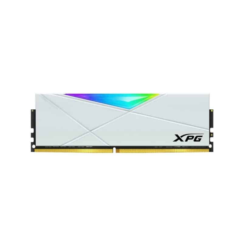 Adata AX4U360032G18i-SW50 RGB D50 White - 32Gb , solid constructed metal heatsink ( 133.35x40x8mm ) , 10-layer PCB , support Intel + AMD XMP ( eXtreme Memory Profiles ) , Ddr4-3600 ( pc4-28800) , CL16 , 1.35v - 288pin - lifetime warranty