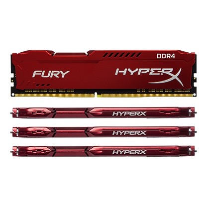 Kingston HX429C17FRK4/64 DDR4-2933 ( pc4-23400) , hyper-x Fury with Red asymmetrical heatsink , CL17 , 16Gb x 4 kit - support Intel XMP ( eXtreme Memory Profiles ) , 1.2v - 288pin - lifetime warranty