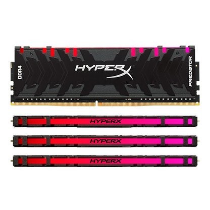Kingston hyper-x predator RGB HX430C15PB3AK4/64 / fury renegade RGB KF430C15RB1AK4/64 - DDR4-3000 ( pc4-24000) , with tall heatsink , CL15 , 16Gb x 4 kit - support Intel XMP ( eXtreme Memory Profiles ) , 1.35 - 288pin - lifetime warranty