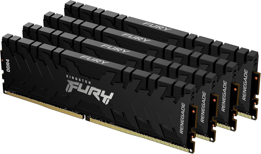 Kingston fury renegade/Predator KF436C16RB1K4/64 / KF436C16RB12K4/64 DDR4-3600 ( pc4-28800) , with tall heatsink , CL16 , 16Gb x 4 kit - support Intel XMP ( eXtreme Memory Profiles ) , 1.35v - 288pin - lifetime warranty
