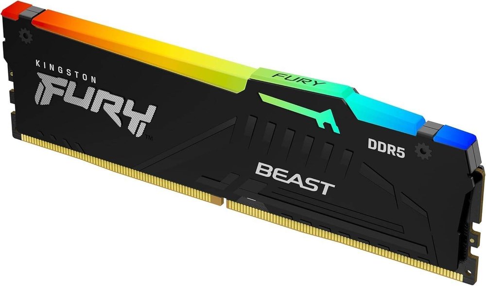Kingston Fury Beast RGB - 32GB x1 (32GB) , DDR5-5200MT/s , CL36 , Black