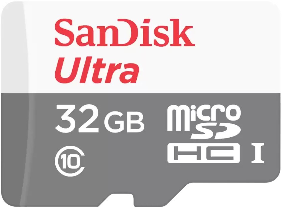 SanDisk Ultra 32GB microSDHC UHS-I Class 10 Memory Card (SDSQUNR-032G-GN3MN)