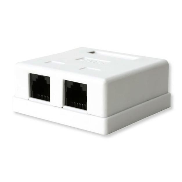 Netix RJ45 CAT6 Double Port Wall Mount Surface Box (CAT6WALL-DB)