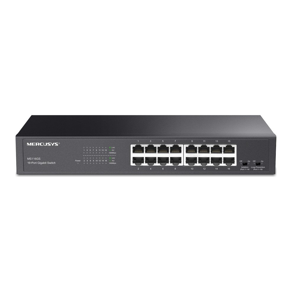 Mercusys MS116GS 16-Port Gigabit Desktop/Rackmount Switch