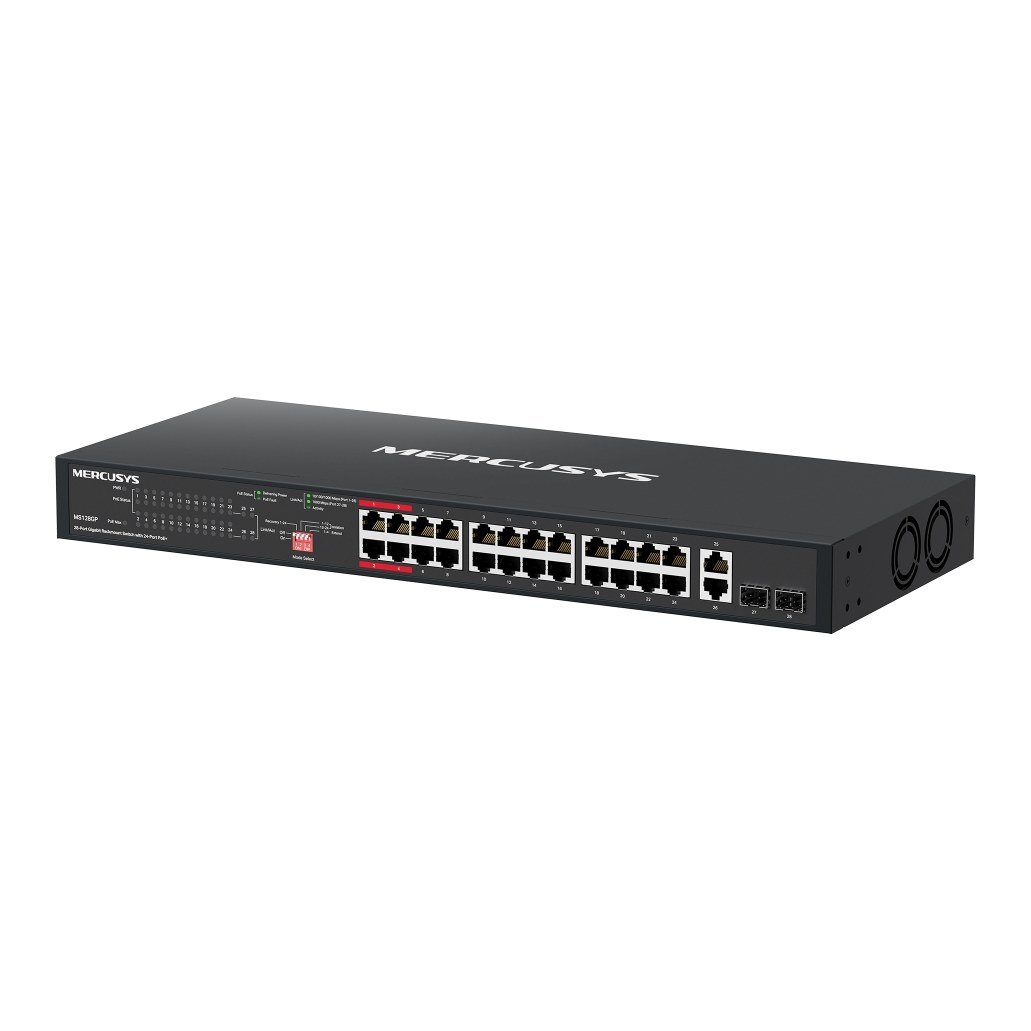 Mercusys MS128GP 28-Port Gigabit Rackmount Switch with 24-Port PoE+