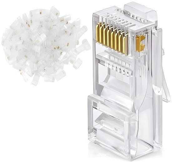 Netix RJ45 CAT6 Pass-Through Connectors - 100 Pack