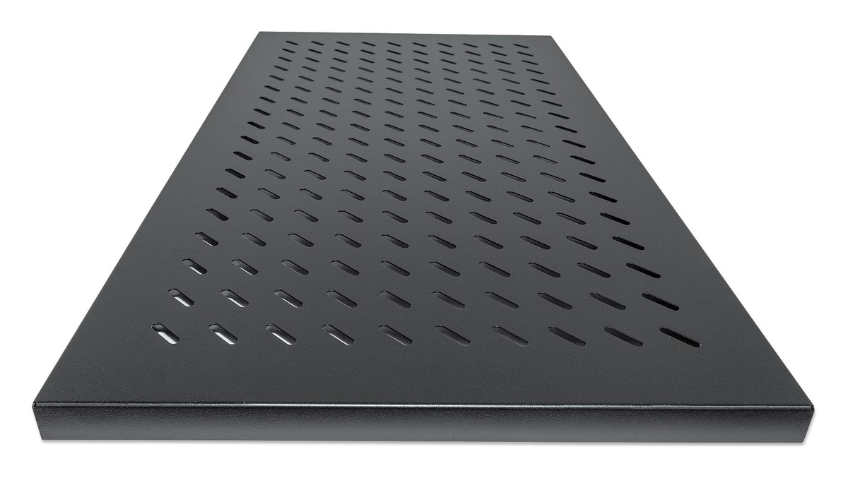 Intellinet 19" 1U Fixed Shelf, 900mm Deep, Black (712552)