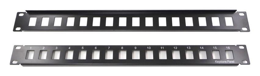 Netix 16-Port Blank Keystone Patch Panel (PPANEL16BL)