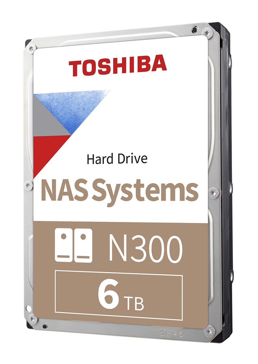 Toshiba N300 6TB 3.5" NAS Hard Drive (HDWG760EZSTAU) - SATA 6Gb/s, 7200RPM, 512MB Cache