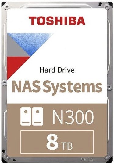Toshiba N300 8TB 3.5" NAS Hard Drive (HDWG780EZSTAU) - SATA 6Gb/s, 7200RPM, 512MB Cache