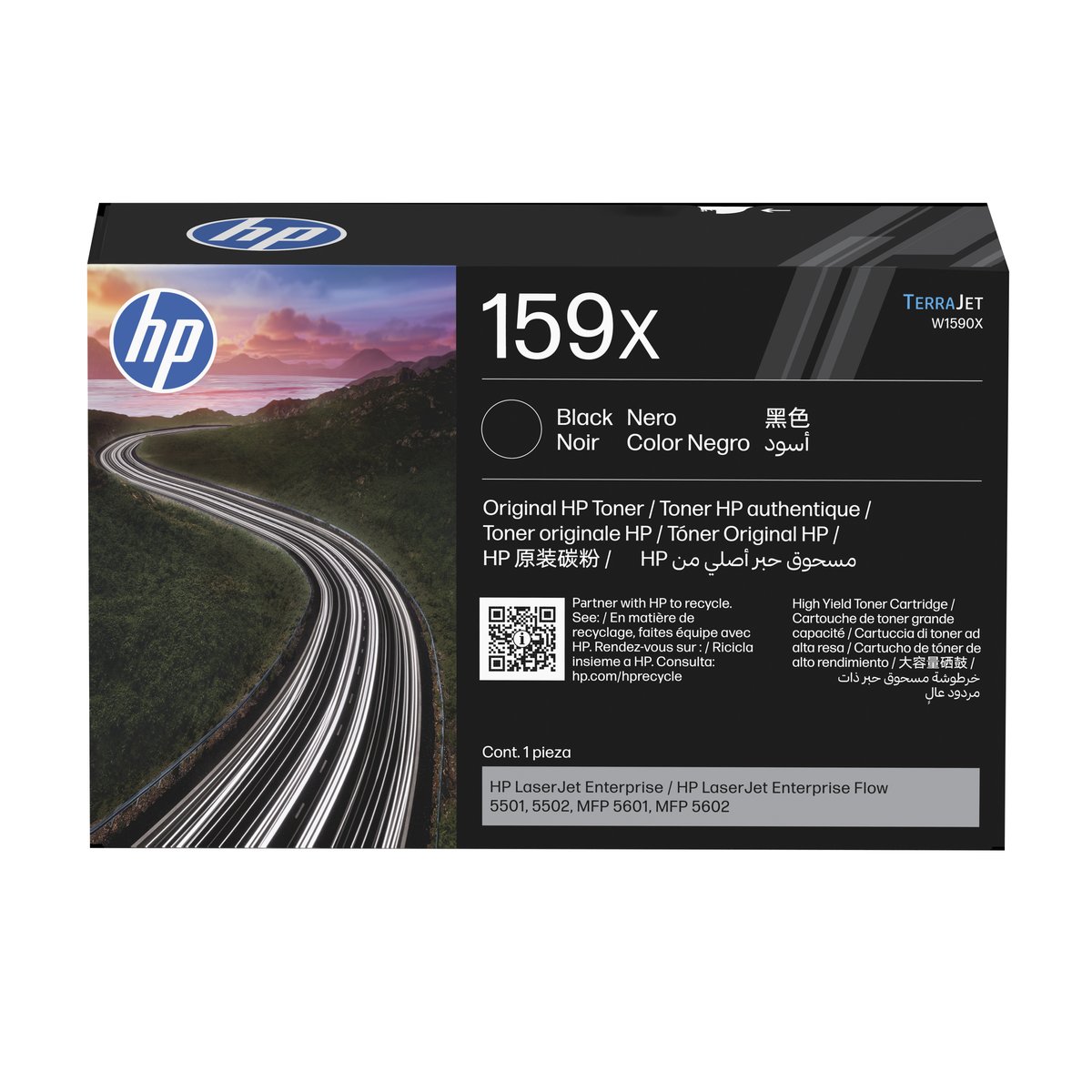 HP 159X High Yield Black Original LaserJet Toner Cartridge (W1590X)