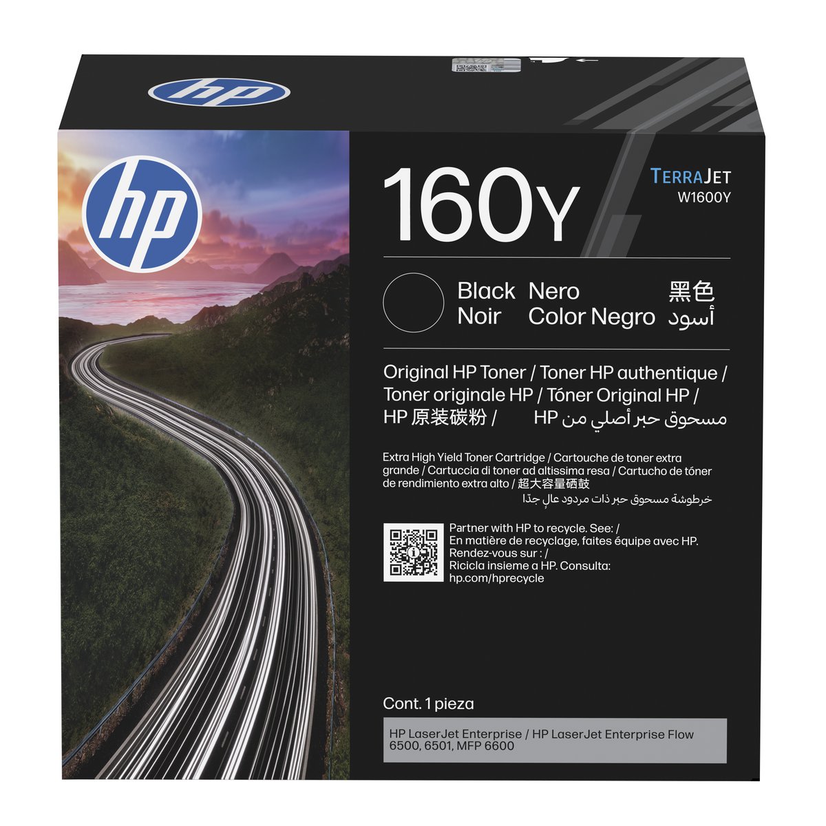 HP 160Y Extra High Yield Black Original LaserJet Toner Cartridge, ~38,000 Pages (W1600Y)