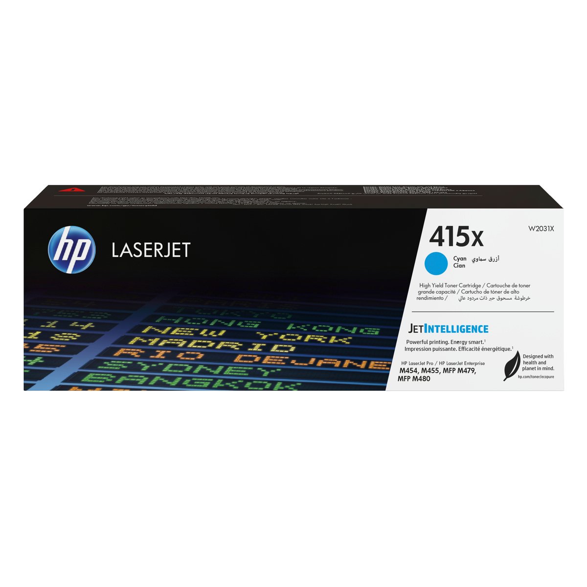 HP 415X High Yield Cyan LaserJet Toner Cartridge (W2031X)